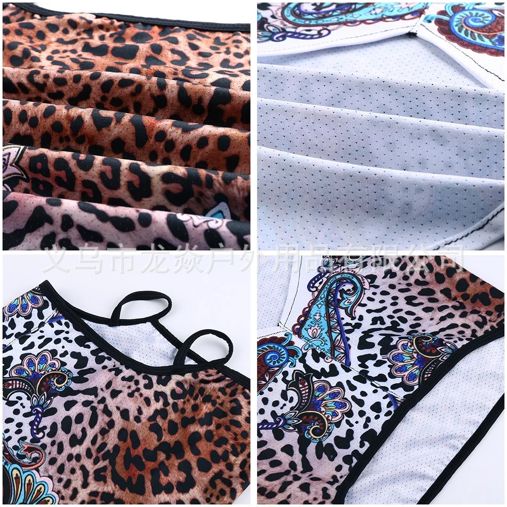 Oído-colgando triángulo bufanda hielo malla de seda máscara transpirable cuello cubierta al aire libre equitación pesca a prueba de viento protector solar cara toalla bufanda