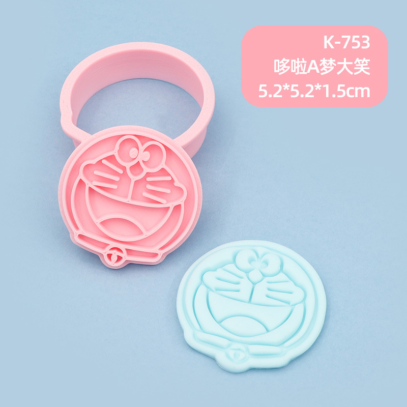 Molde para galletas de Doraemon, molde de simulación 3D de dibujos animados, molde para repostería infantil, herramienta de bricolaje para fondant, molde para galletas y pasteles