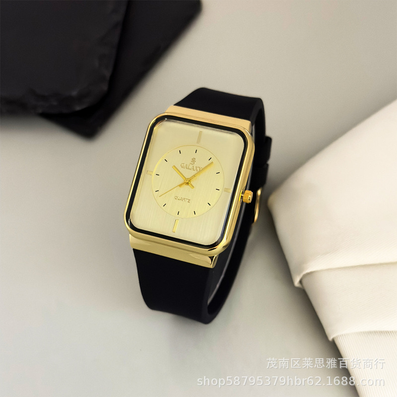 Galaxy Trendy Vintage-Style Silicone Men's Watch, Simple Wristwatch with a High-End Feel, Retro Quartz Watch, Popular on E-Commerce Platforms