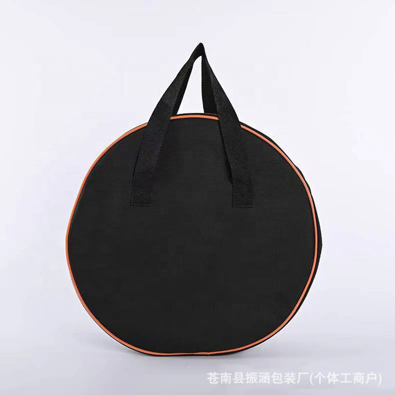 圆形牛津布拉链袋登山露营收纳包汽车线缆工具包便携式手提圆筒袋