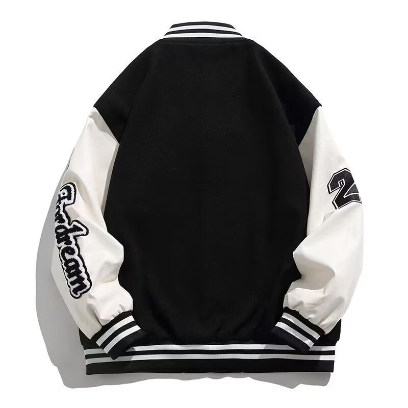 春秋季新款美式夹克外套男休闲宽松棒球服高品质开衫夹克外套男|undefined