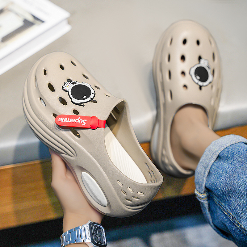 Zapatos de verano EVA para hombres, sandalias de pareja, zapatos de jardín de playa al aire libre para mujeres, zapatos simples de color sólido.