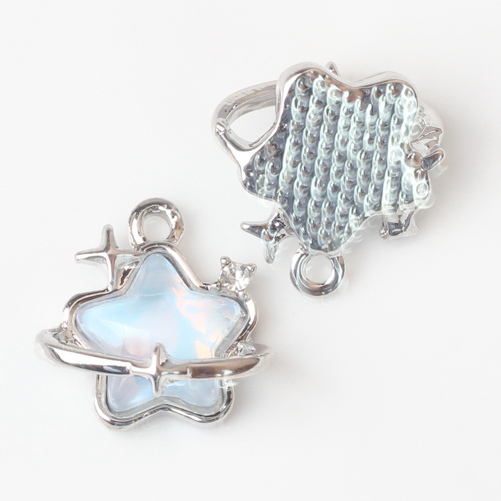 20g Weight Pendant Jewelry Making Type Rhinestones Inlay Material DIY Jewelry Accessories Classification 10 PCS/Package Quantity Alloy Material Star Pattern Plating, Inlay Design Casual, Sweet Style 10 PCS/Package Alloy Rhinestones Star Pendant 4