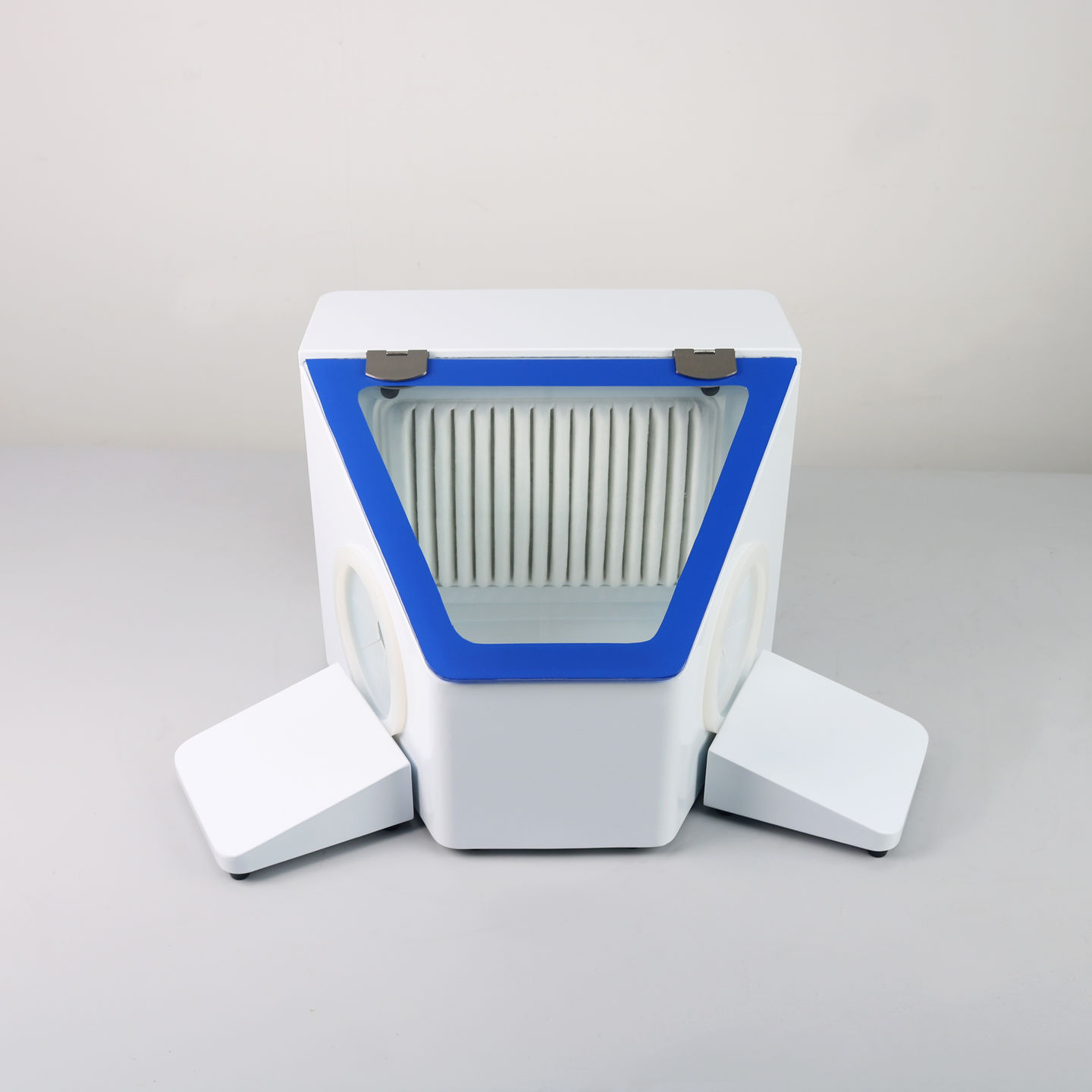 Caja de polvo dental sin sombra gran espacio máquina de chorro de arena pulido cubierta de polvo oral alúmina chorro de arena talla caja de operación