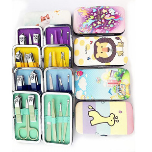 Stainless steel nail clippers nail clippers suit nail clippers 7 piece set cartoon nail tools suit beauty set wholesale