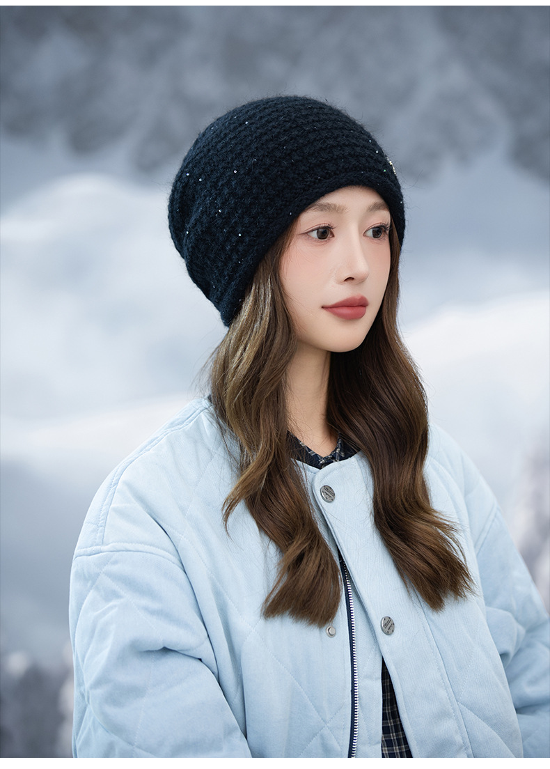 Knitted Plaid Beanie Hat With Fleece Lining For Men Retro Style_voghion.com