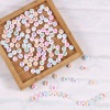 Acrylic beads with letters, accessory, 4×7mm, English letters, suitable for import