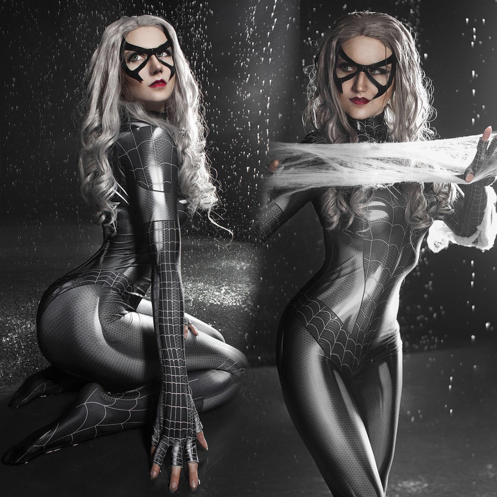 Net red with money MJ Black Cat Symbiotic Tights Role Playing sexy Quadratic element clothes