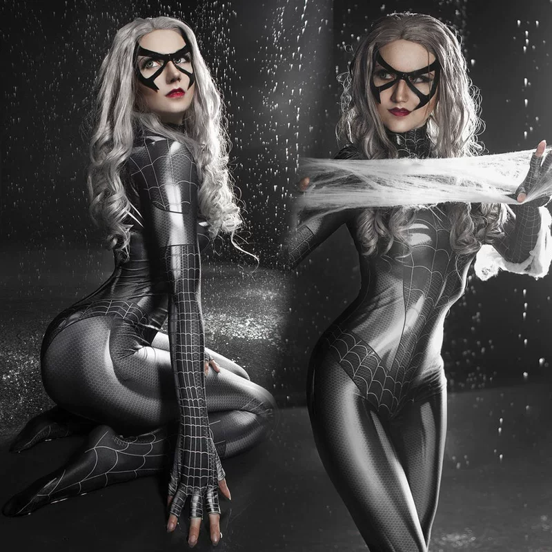 Интернет-спасатель та же MJ черный кот симбиотический тесный плащ персонаж играет сексуально двумерной одеждой