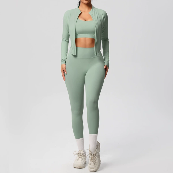 7110+7106+7100 Three-piece set-basil green