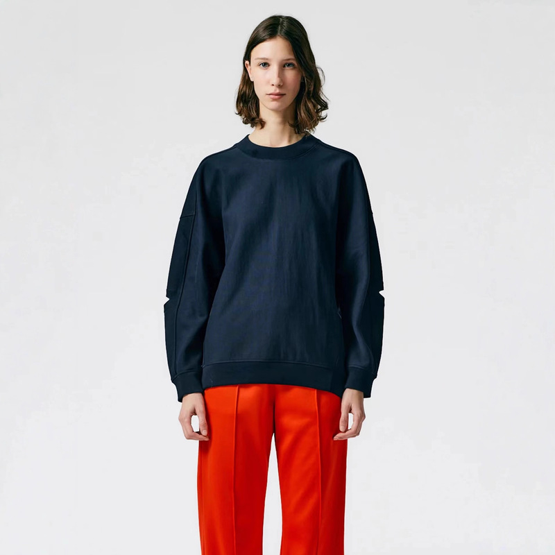frankie shop autumn designer niche silhouette washed hole design feeling loose round neck sweater frankie shop autumn designer niche silhouette washed hole design feeling loose round neck sweater