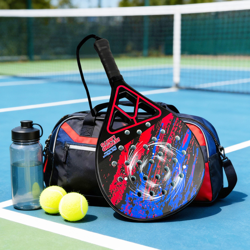 Abs Mixed Fiberglass Board Tennis Racket Entry-Level Training Model with Aerodynamic Design, Shock Absorption, and Stability for Outdoor Use Abs Mixed Fiberglass Board Tennis Racket Entry-Level Training Model with Aerodynamic Design, Shock Absorption, and Stability for Outdoor Use