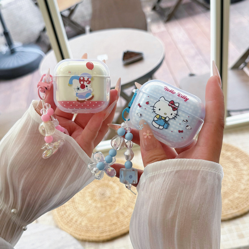 Cartoon Hello Kitty Suitable for Airpods4 Headphone Shell Apple Airpodspro2 Protective Cover 23Rd Generation