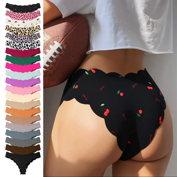 Temu Shein Cross-Border Summer Sexy Thong Invisible Seamless Sports Panties for Women Ice Silk Beach Cool Wholesale