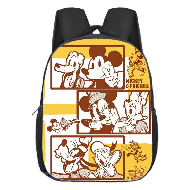 Mochila escolar popular de Mickey para niños, mochila de jardín de infantes, dibujos animados, linda, versátil, para estudiantes de primaria, mochila de gran capacidad, ligera