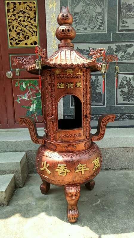 化径炉圆形寺庙香炉宝炉焚经炉烧纸炉元宝炉焚金炉生铁铸造垒德株