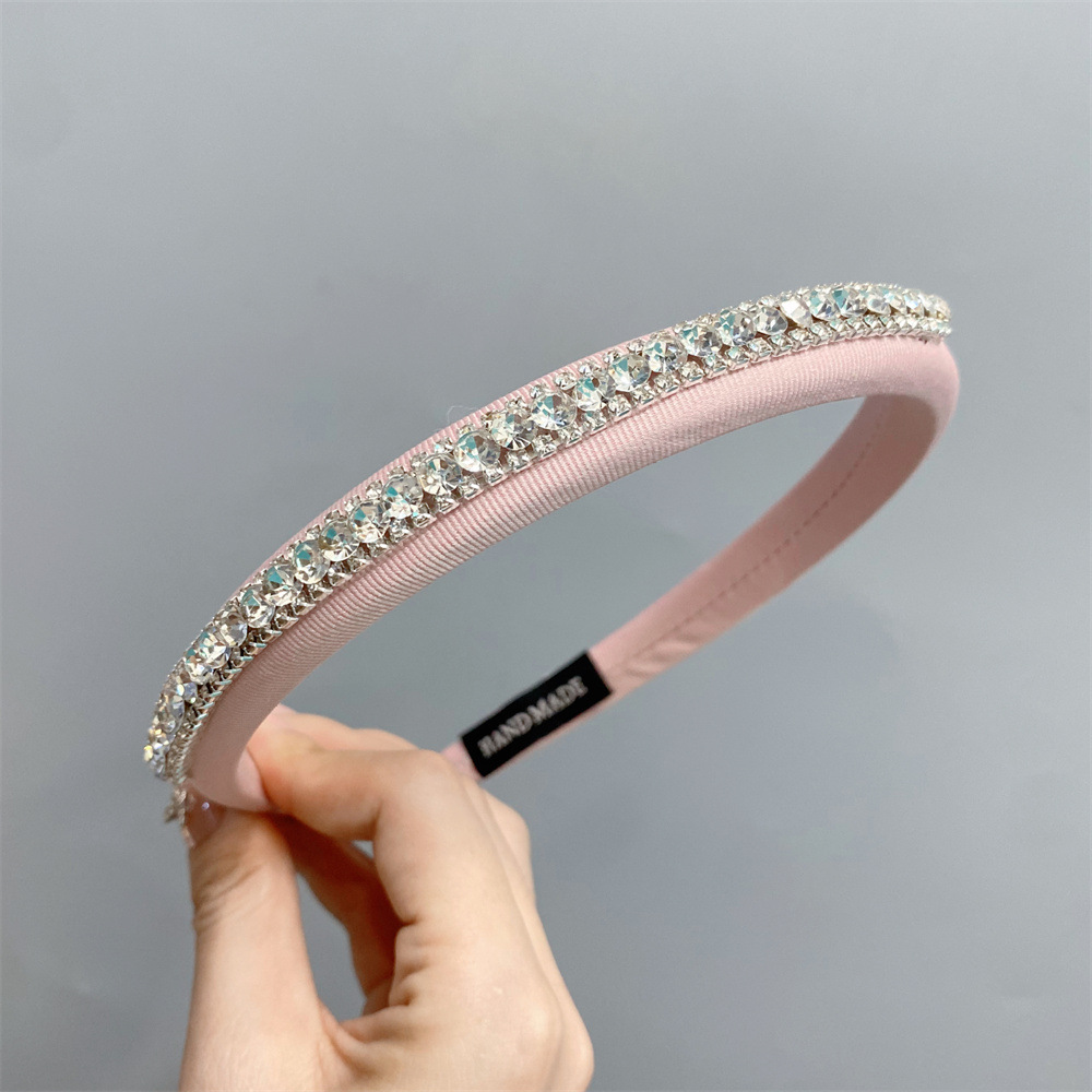 Feenhafter Stil Moderner Stil Farbblock Tuch Diamant Haarband display picture 5