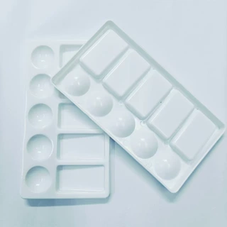基础透明儿童水彩用品调色板学生国画美术手绘塑料调色盘颜料盘