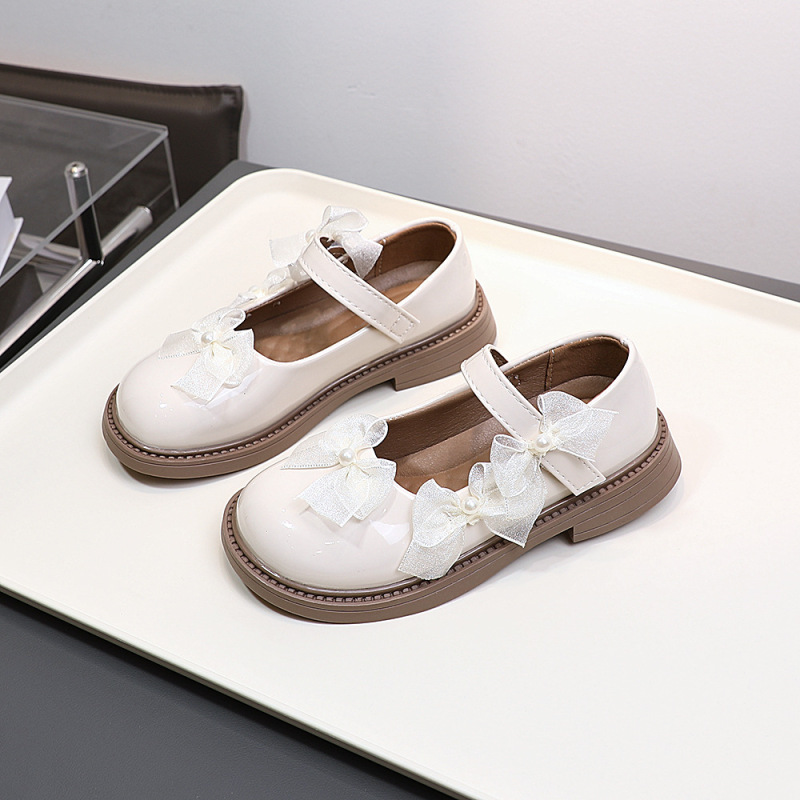 2025 春と秋の新製品サイズ 28-33 女の子の靴革靴プリンセスシューズ蝶結びパフォーマンスシューズ 3188|undefined