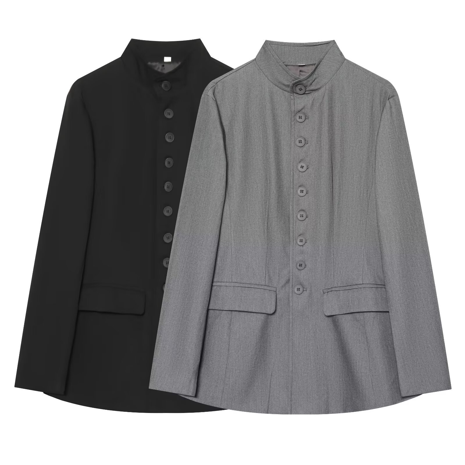 2026 Autumn/Winter New Style Women's Cross-Border Clothing - European and American Style Elegant Stand Collar Slim Waist Single-Breasted Suit Jacket