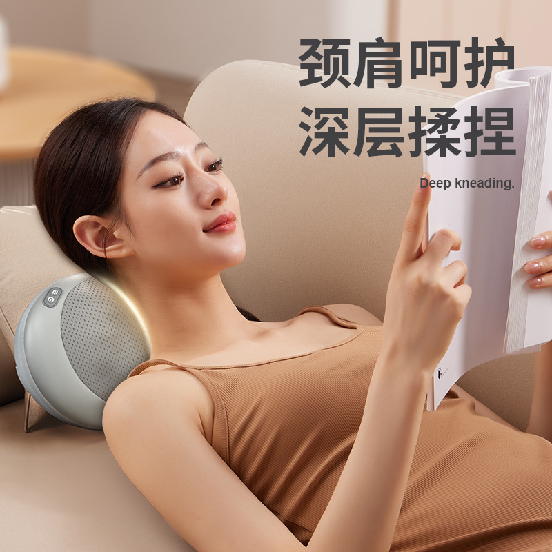 佳仁腰マッサージ器肩背足頚椎マッサージ枕マッサージクッション三重力温敷携帯取っ手|undefined