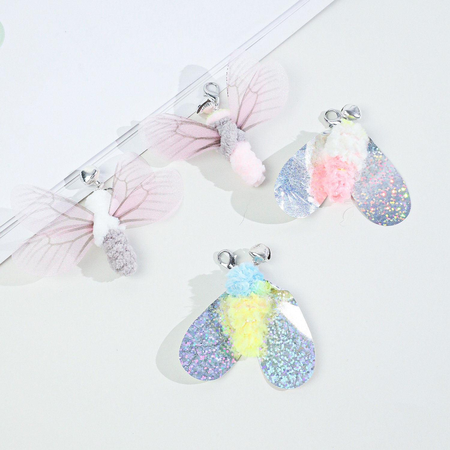 En stock venta al por mayor de cuero Taobao gato suministros perla pluma gato divertido palo reemplazo cabeza DIY casero divertido gato palo