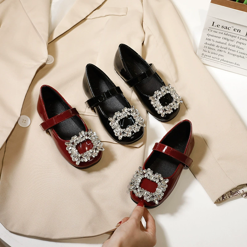 Basha Baba детская обувь для девочек обувь принцессы с лакированной кожей бобовые ботинки для детей