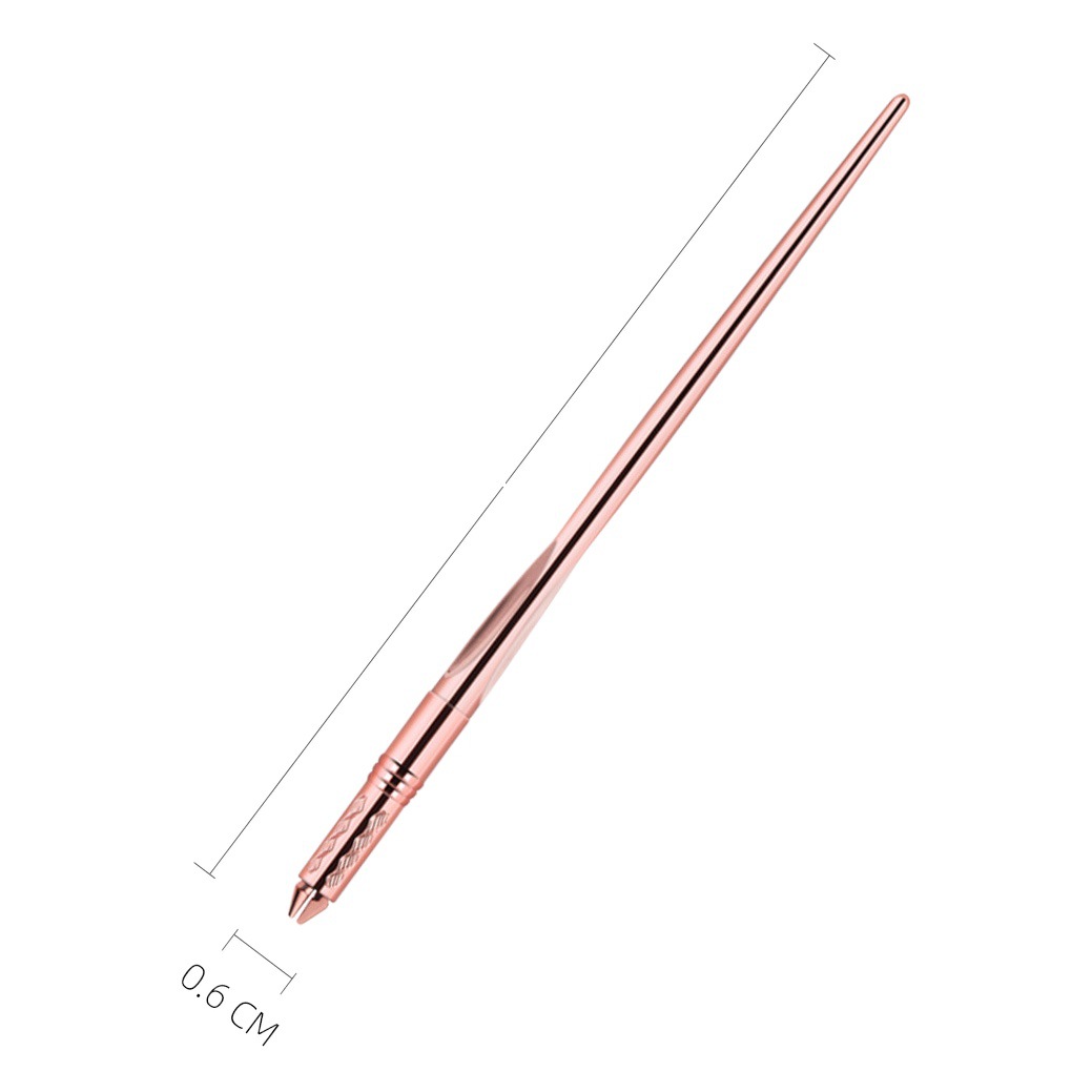 Factory wholesale colored glaze gold embroidery handmade pen 44 eyebrow Korean metal fog god needle embroidery pen