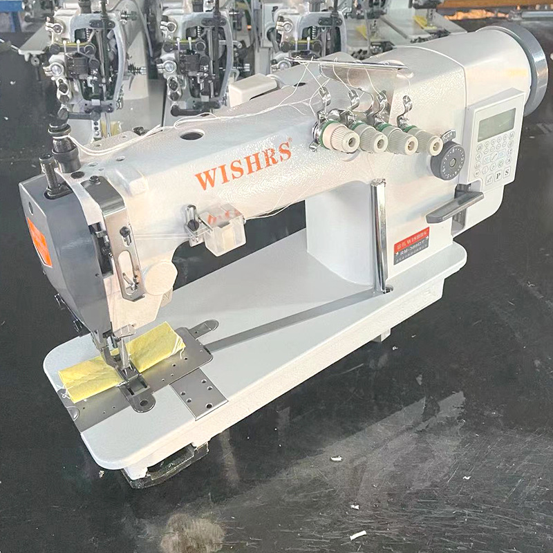 睿马同步链式车 电脑直驱同步送料单双三针链式缝纫机 同步链条机