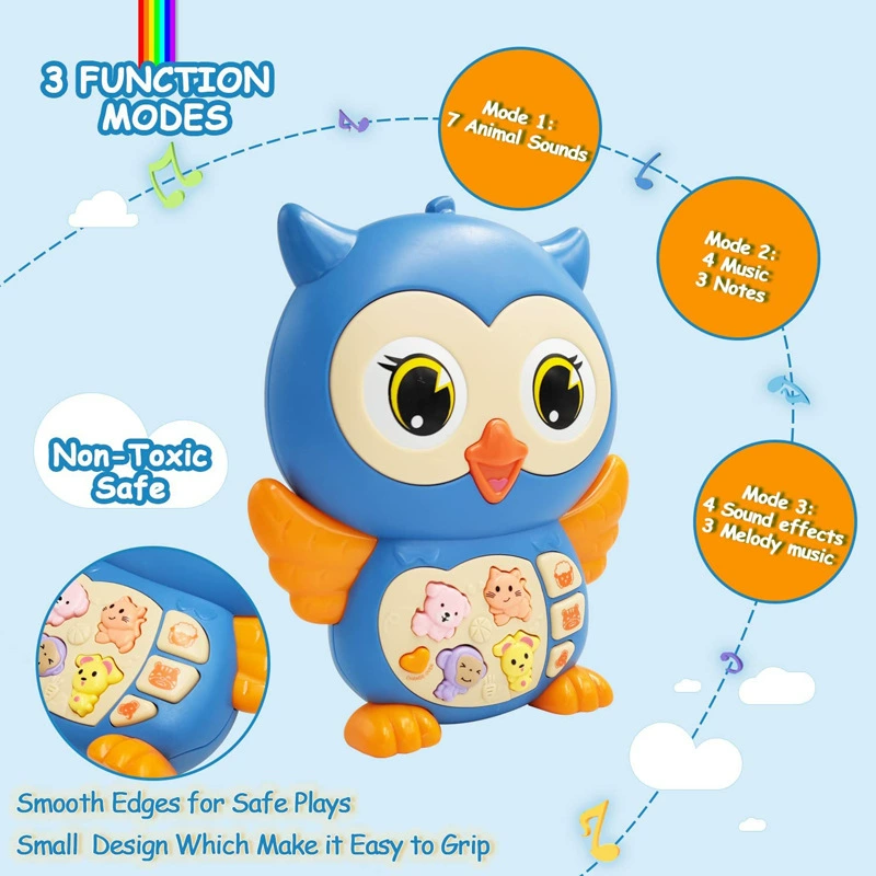 Синтезатор, музыкальная легкая игрушка, сова, Amazon