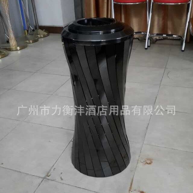 小蛮腰烟灰桶白钢圆柱形垃圾桶流线型垃圾桶带内胆酒店垃圾桶