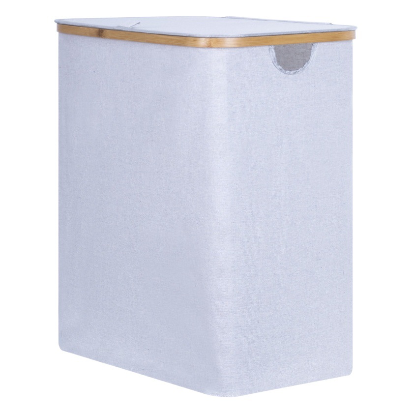 Fábrica de Venta caliente transfronteriza luz canasta de lavandería de lujo canasta de lavandería doméstica canasta de almacenamiento de clasificación de separación de lavandería de alta gama con tapa