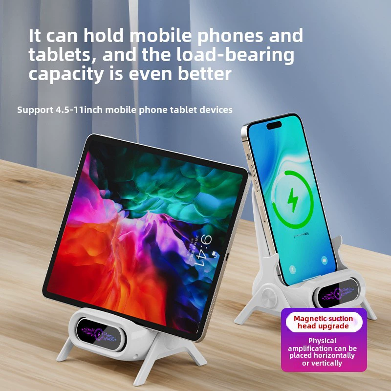 Phone holder, wireless charger, mobile phone, support frame