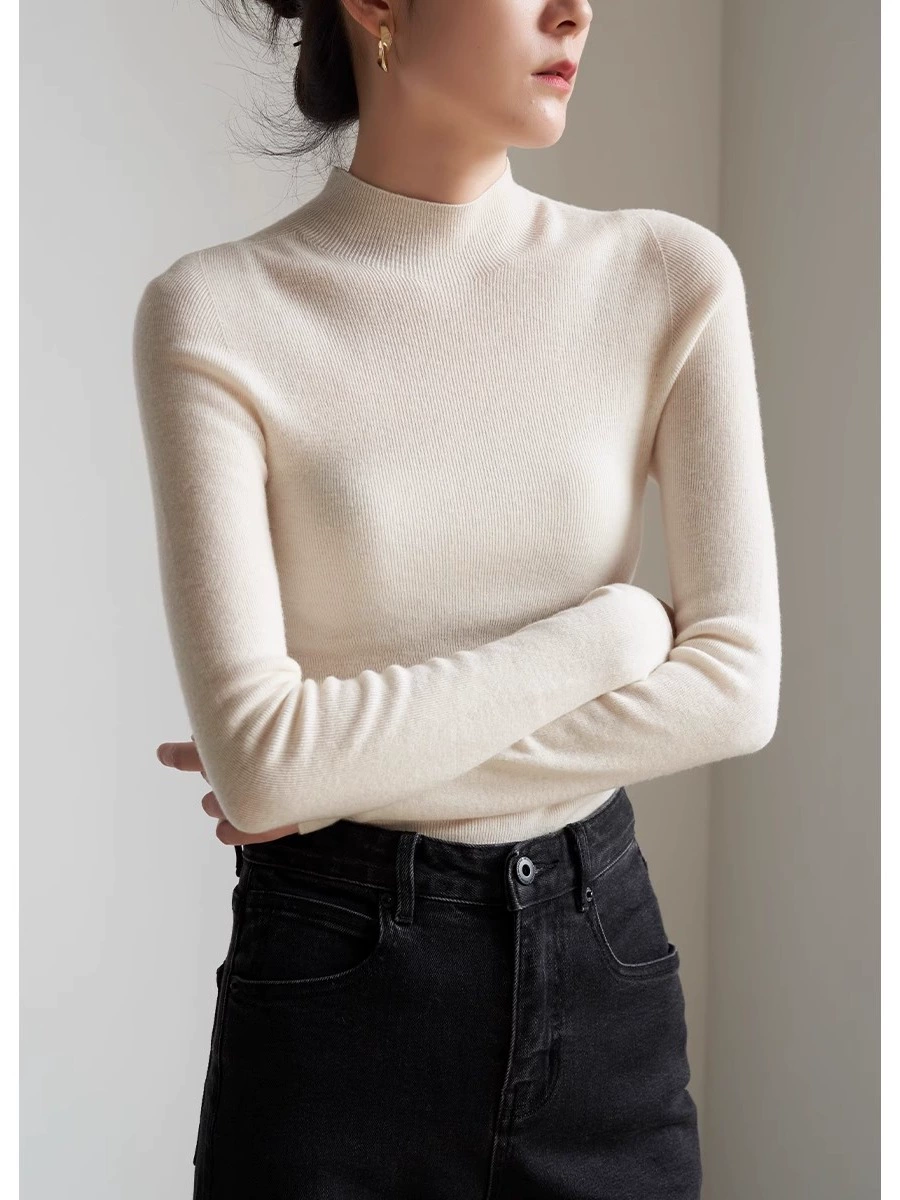 Красивый цветной вязанный осенний свитер по фигуре, slim fit