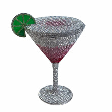 严选Martini Crystal Bag鸡尾酒高脚杯镶钻晚宴包新钻石手拿女包