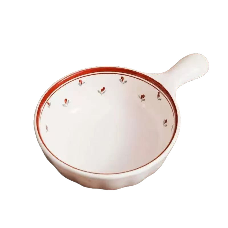 Flores de alto valor de la cara susurrar cubiertos de cerámica domésticos tazón de cerámica sopa tazón de pescado casamiento regalo de comida de cerámica festiva