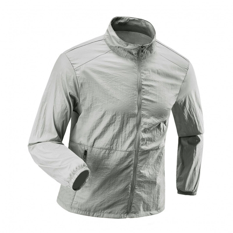 UPF50 + солнцезащитная одежда, дышащая одежда из ледяного шелка с защитой от ультрафиолета, мужская тонкая солнцезащитная одежда, летняя куртка, кожаная одежда