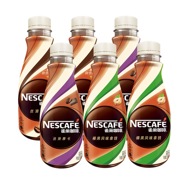2 bottles of latte + 2 bottles of mocha + 2 bottles of hazelnut-Nestle Silky Series