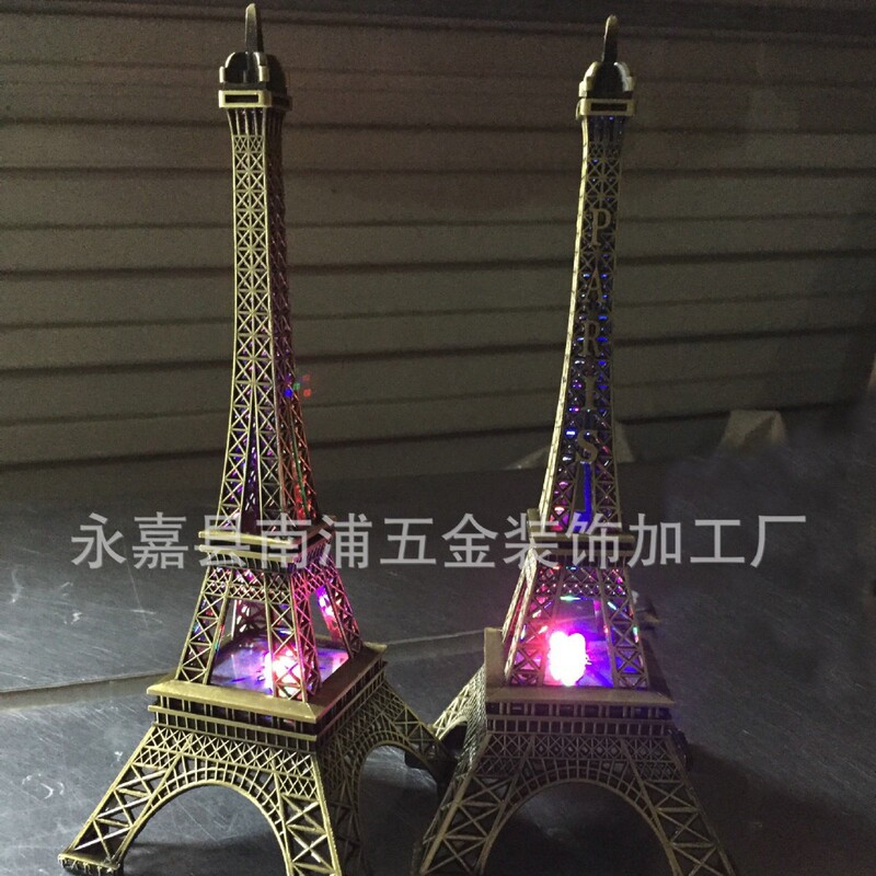 Bronze Classic Paris Tower Eiffel Lighthouse 25cm Plastic Eiffel Tower Ornament New Packaging