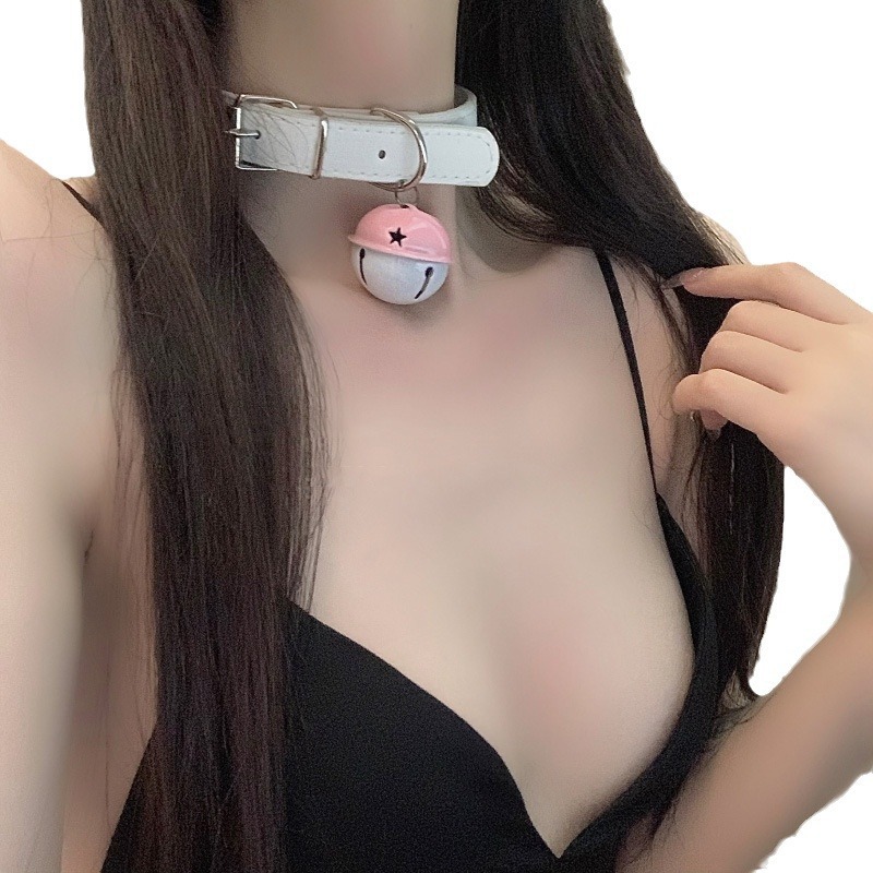Ropa interior sexy, lencería femenina de encaje, accesorios de sirvienta, collar con cascabel, juguete alternativo para coqueteo sexual en pareja, collar de juguete para mujer gato_voghion.com