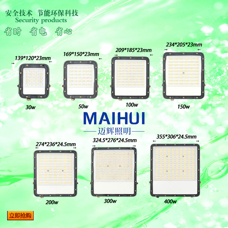 跨境专供LED投光灯户外工程专用工地球场照明100W200W投光射灯|undefined