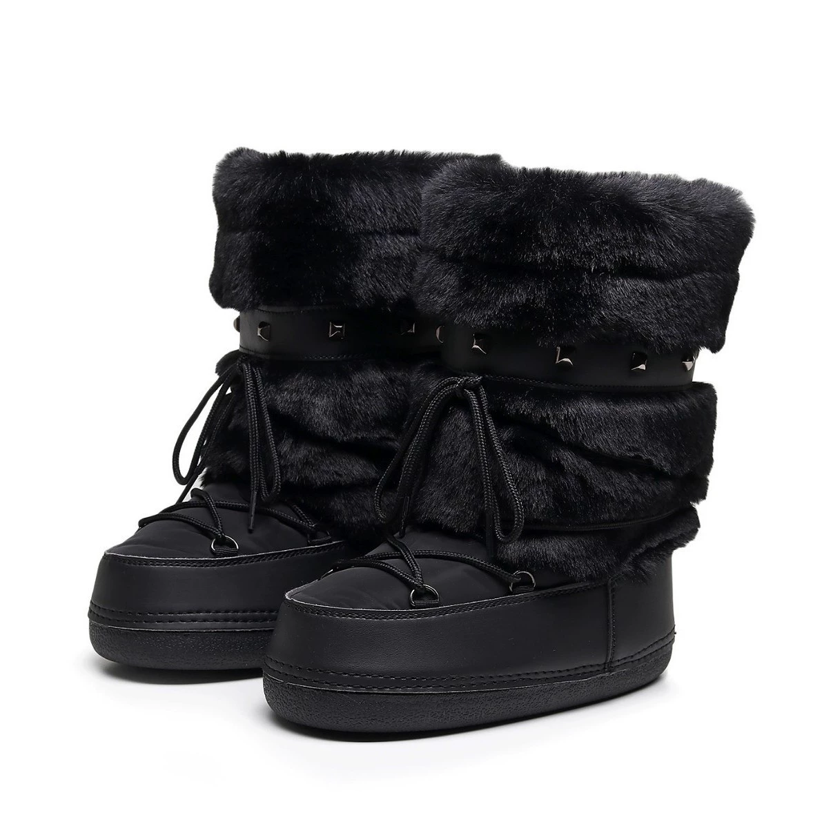 Горячая девушка жарит уличные противоскользящие снежные ботинки лыжные ботинки женские зимние 2024 новые северо-восточные теплые ботинки луны космические ботинки прилив