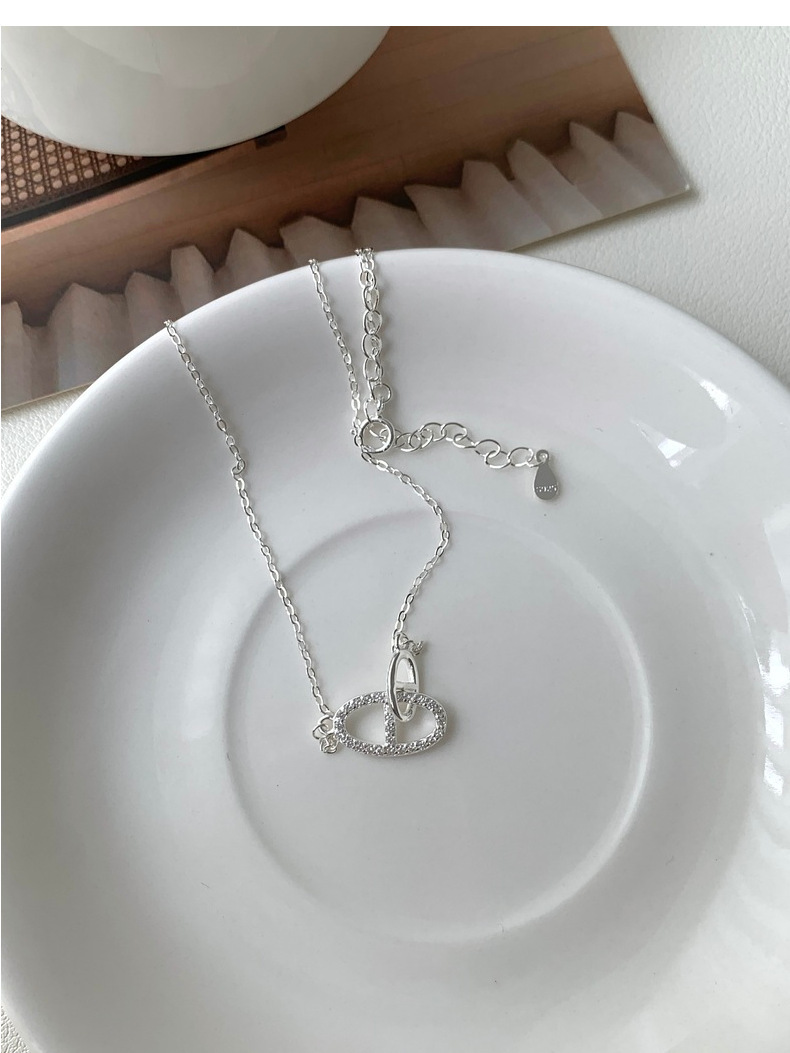 S925 Sterling Silver Flower Necklace Women Elegant