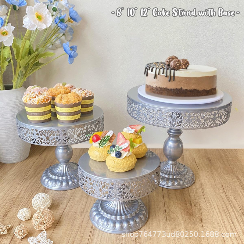 Estante de pastel retro de lujo ligero europeo Salón de té de la tarde estante de postres tienda de postres estante de postres