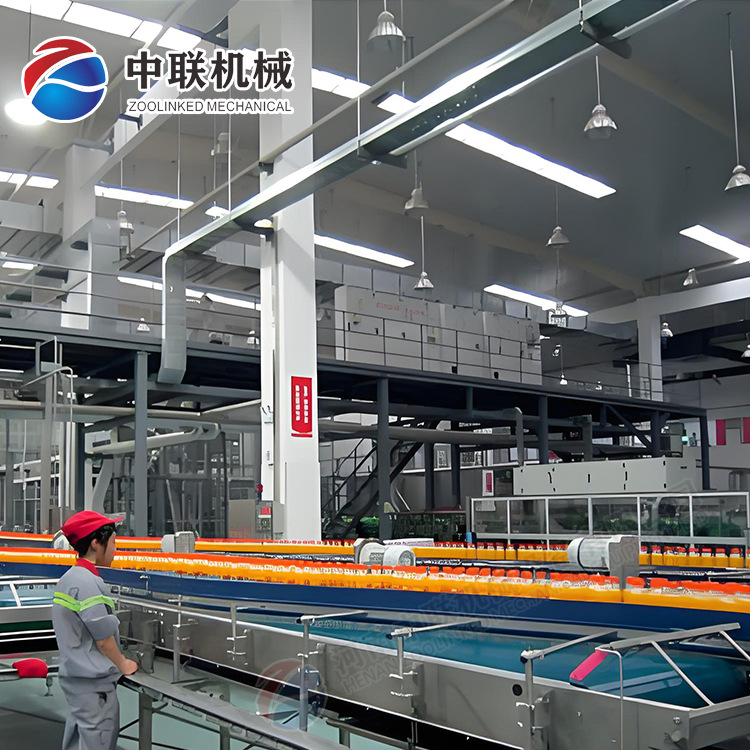 全自动柑橘汁饮料生产设备 成套哈密瓜饮料加工流水线设备