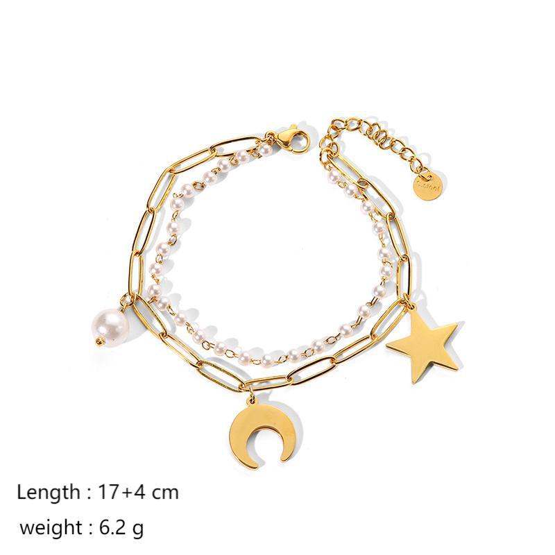 Unisex Gender Plating Design Simple Style Classic Style Geometric 304 Stainless Steel Cuban Link Chain Curb Chain Cable Chain Bracelets In Bulk