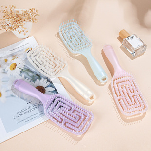 Rib comb women's high Skull top fluffy hollow board comb head massage air cushion comb portable with hair comb wholesale