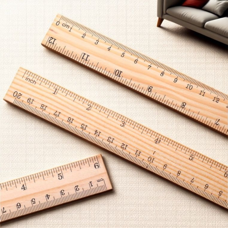 Regla recta Regla de madera 15cm - 30cm Ayuda de enseñanza Regla de madera Corte de doble escala Impresión de escala única