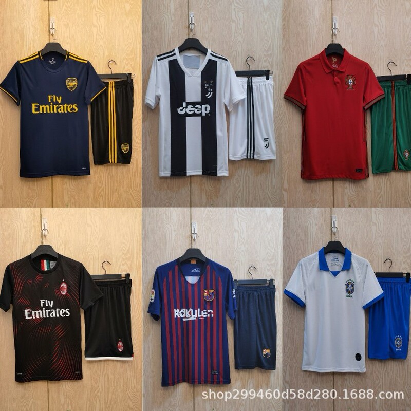 Retro National Team Club Football Jerseys Paris Arsenal Brazil Portugal Set Football Uniform Shirt