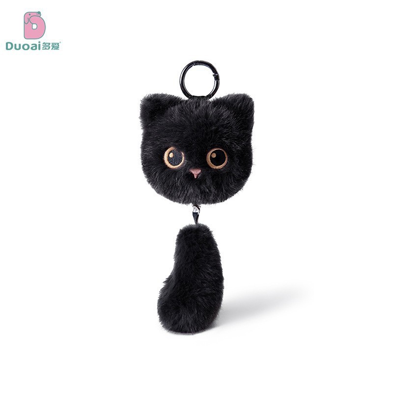 Duai 本物の猫ぬいぐるみペンダントシャム猫人形キーホルダーヒーリングバックパック装飾ペンダント|undefined